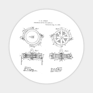 Suspension Device for Lamp Vintage Patent Hand Drawing Magnet